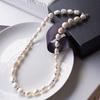 Women's Colored Bead Pearl Silver Fashion Necklace