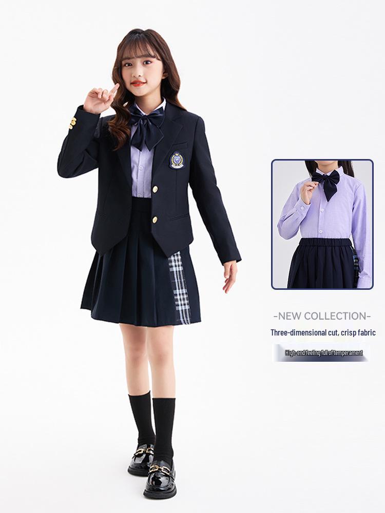 Children's Autumn/Winter Suit: Long-Sleeved Jacket & Pants Set for Boys & Girls - School/Kindergarten Uniform