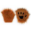 Guantes Pata de Lobo Piel Sintética Gato Manoplas sin Dedos Invierno Cálido Cosplay Halloween Disfraz de Fiesta de Lujo Accesorios