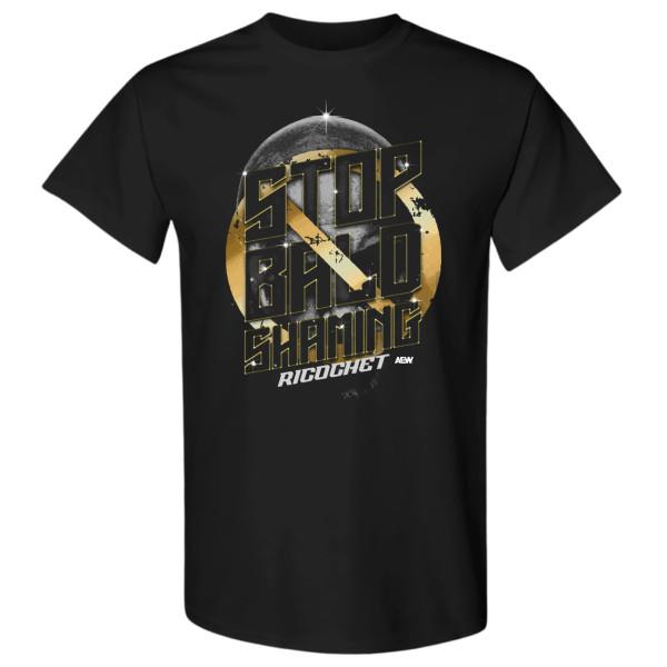 Ricochet  Stop Bald Shaming AEW Official TShirt Unisex T-Shirt M