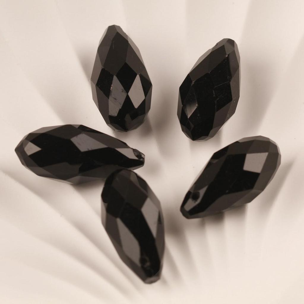 10pcs Teardrop Faceted Crystal Glass Beads Loose 12x25mm Drilled Pendant Drops  Crafts Beads for DIY Jewelry Making  Accessories