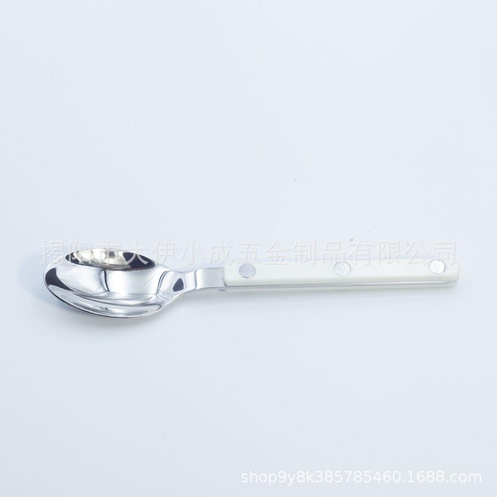 304 Edelstahl Western Restaurant Geschirrset Haushalt Klemgriff Messer Gabel Löffelgriff Marmor Buttermesser Dessertlöffel