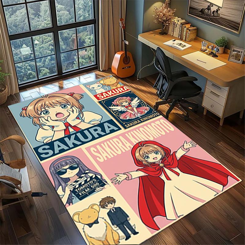 Gamer Room Bedroom Decor Cardcaptor Sakura Non Slip Washable Large Area Rug Carpet—kwq5