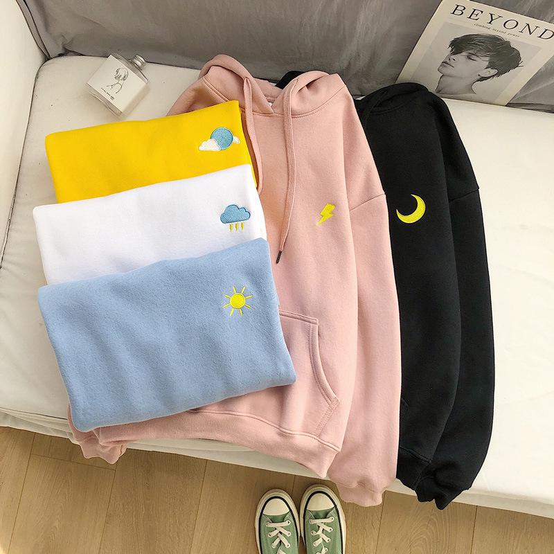 2026 Trendy Korean Style Women's Hoodie - Casual Hong Kong Style Plus Size Jacket for Couples