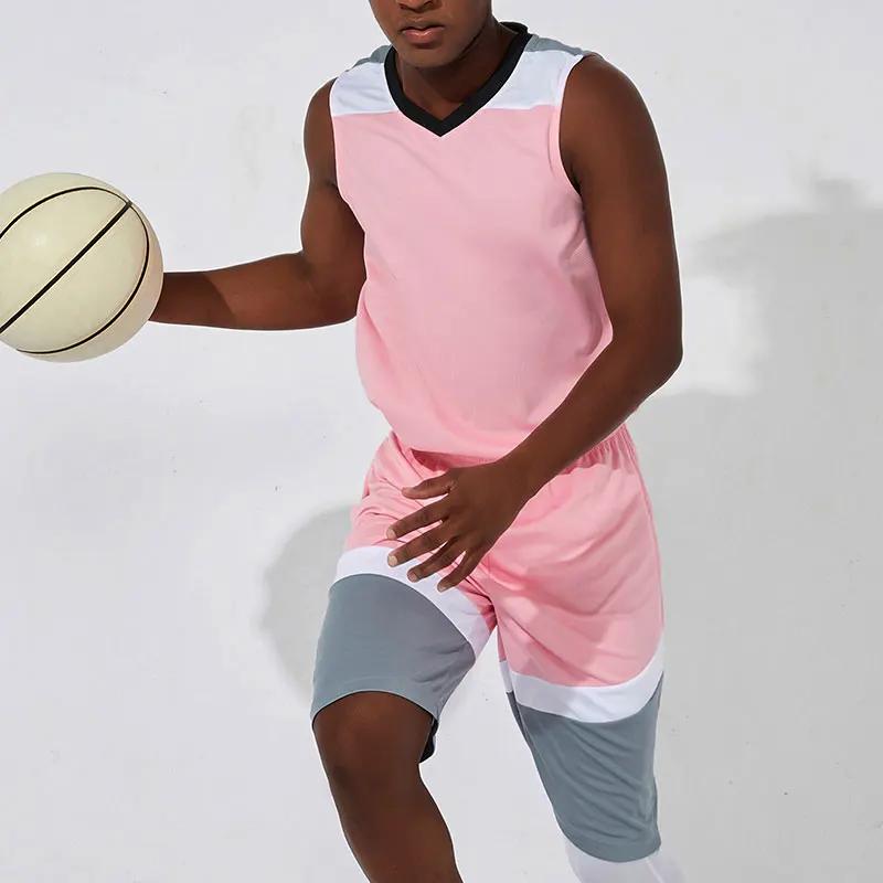2pcs Set Men Basketball Football Jerseys Fitness Running Sport Clothes Jogging Marathon Athletic Training Plus Size Sportswear