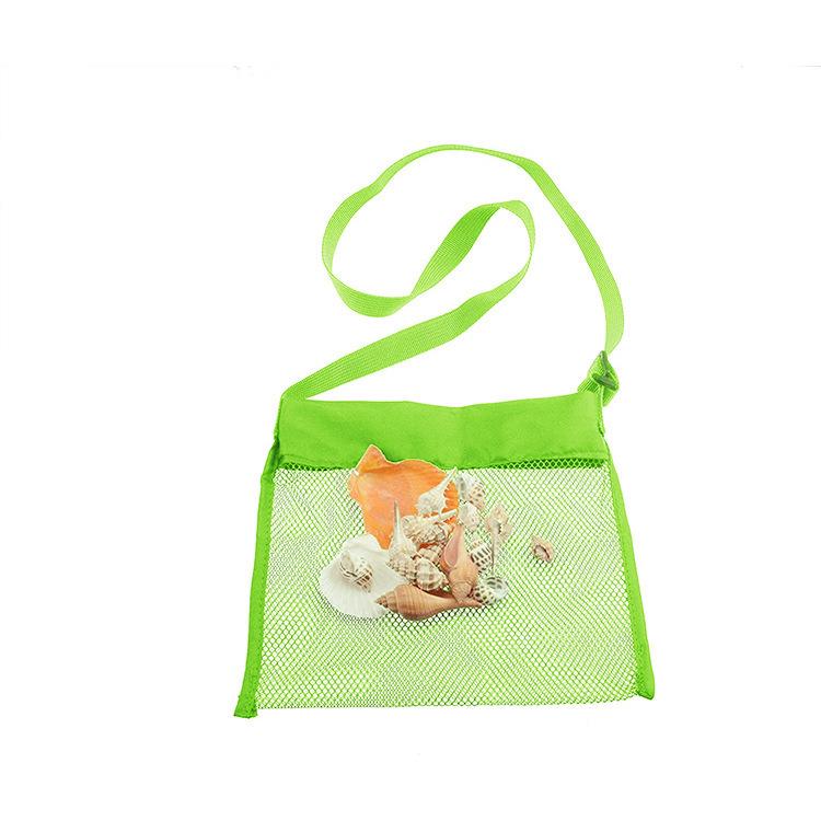 

Children s Portable Mesh Beach Backpack and Shell Storage Bag Universal зелёный