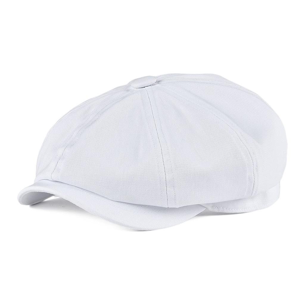 Newsboy Cap Men's Twill Cotton Eight Panel Hat Women's Baker Boy Caps Retro Big Large Hats Male Boina Black Beret 003