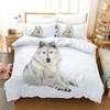 Wolf Duvet Cover Safari Animals Wolf Family Pattern Printed Cover Woodland Forest For Bedroom Decorations For Kid Women Men Gift