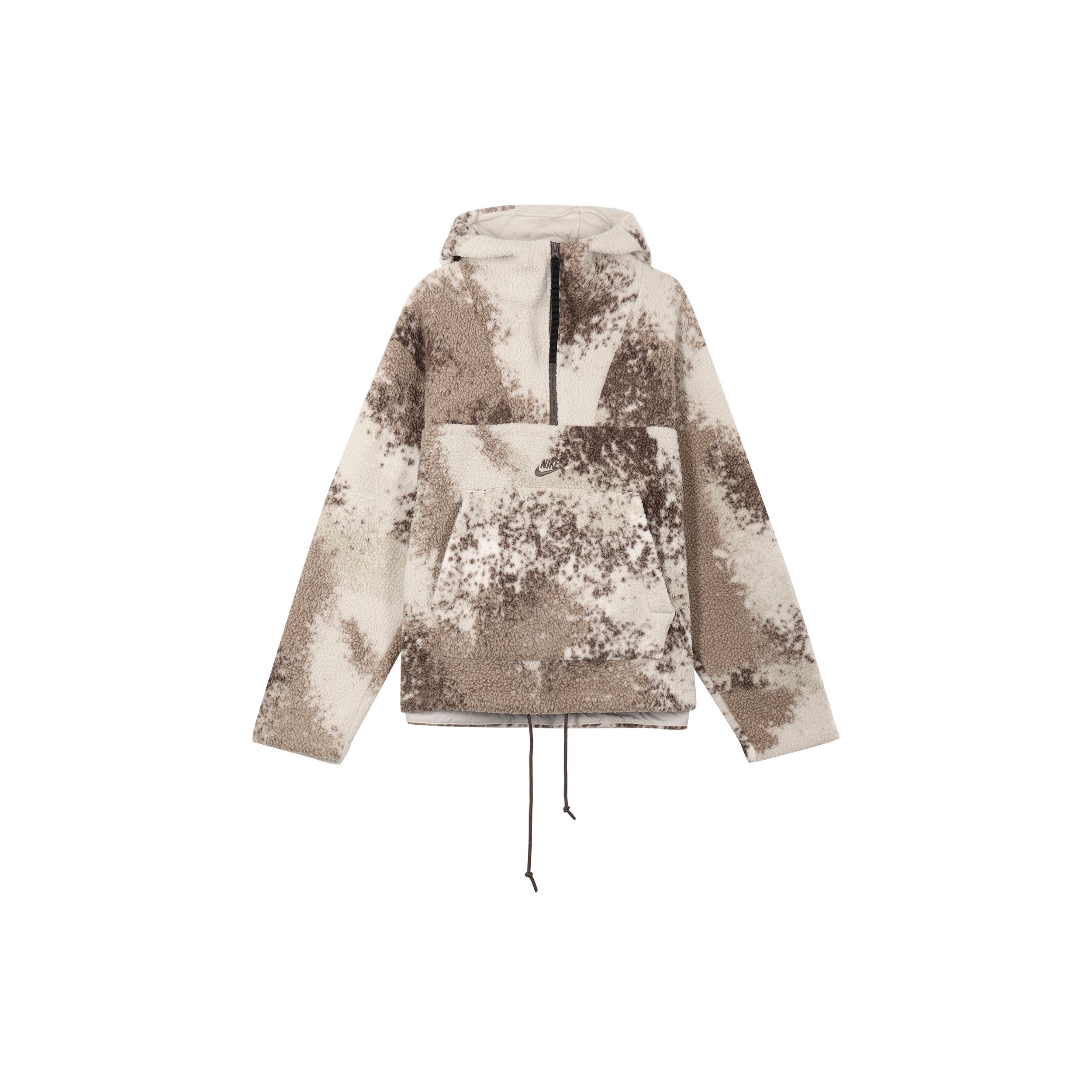 Nike Sportswear SPE Sherpa Half Zip Hoodie Light Bone Men DD5010-072 M