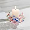 Home Ornament Crystal Lotus Candle Holders Glass Flower Tea Light Holder Tealight Candlestick  Bar