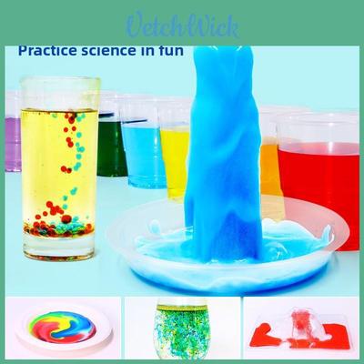 Kids Science Lab Materials Pack With Simulated Colorful Pearls And Milk Animation For Creativity And Learning