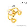 Vnox Gold Plated Teardrop Oval Pink Blue Zircon Double-Layered Opening Ring for Women Shining Crystals Party Finger Ring Jewelry