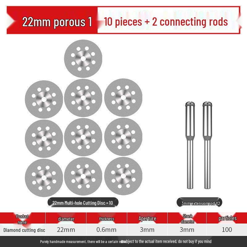 Electric Drill Diamond Cutting Disc & Grinder - Small Saw Blade for Glass, Jade, Grout Cleaning, Sanding & Grinding