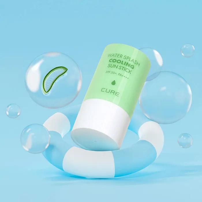 [Kim Jungmoon Aloe] Cure Water Splash Cooling Green Sun Stick 23g (Ice Car)