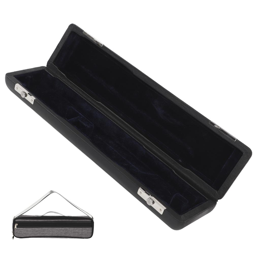 Leder Flötenetui Oxford-Stoff Baumwolle Grau Etuis Hülle Tasche für 16-Loch-Flöten Musikliebhaber