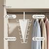Hanger with 12 Hooks 5/8/12Pcs V-Shaped Double Sided Hanger, 360 Degrees Rotating Compact Storage Hooks, Space Saving Closet Organizer for Pants Hats