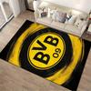 BVB 09 Logo Design Gelb und Schwarz Rutschfester Teppich geeignet für Wohnzimmer und Schlafzimmer Sofas.