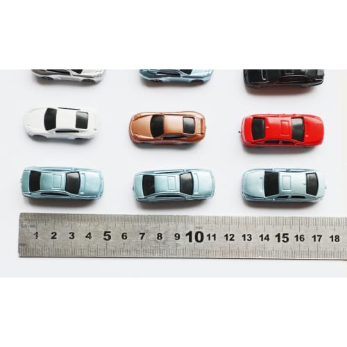 1:100 20-Piece Set of Miniature Cars, Model Cars, Dioramas, Painted Cars, Railway Models, City Models, Landscape Models, Toys, DIY Decorations