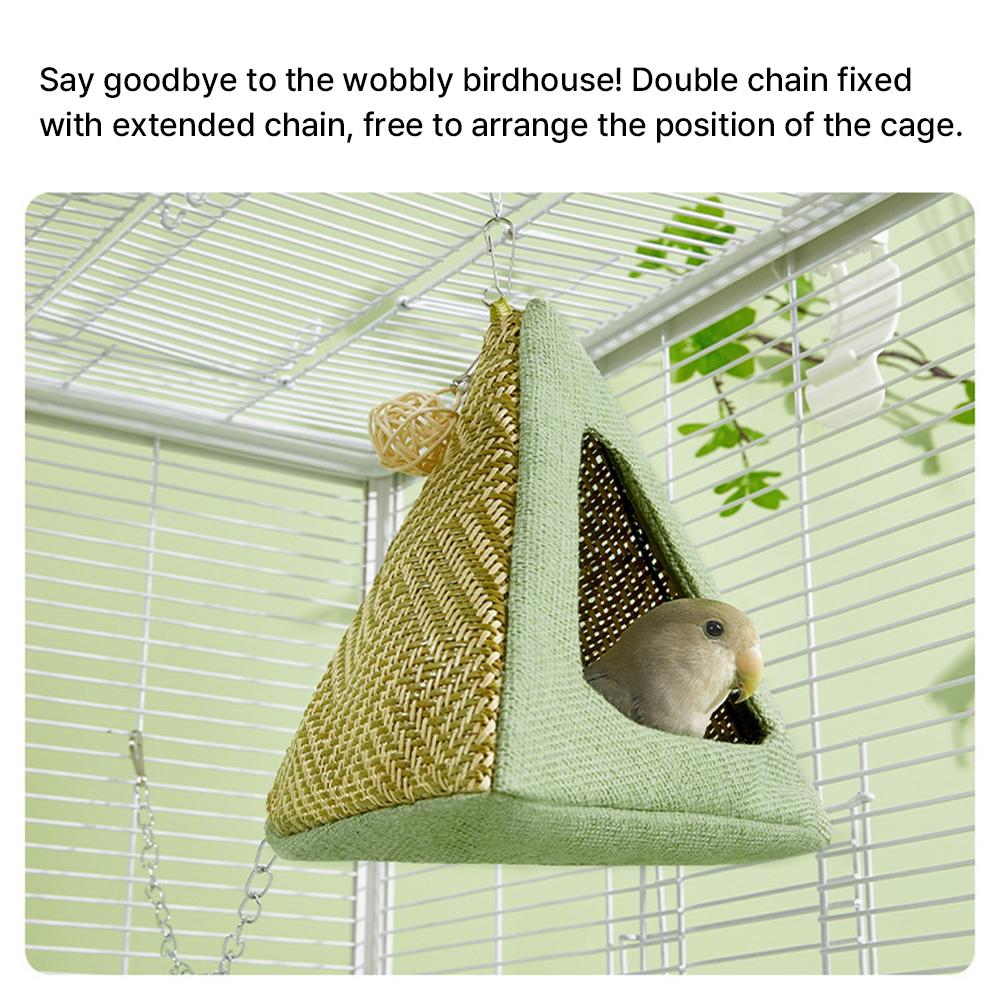 Parrot Dumpling Birdhouse Tiger Peony All Season Nest Hanging Aquascape Birdhouse Summer Sleeping Hiding House