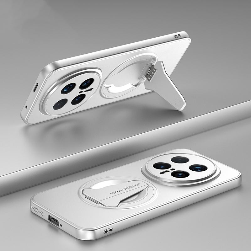 KEYSION Magnetic Phone Case for HONOR Magic 8 Pro Metal Paint Silicone+PC Upright Kickstand Shockproof Cover for Magic8 Pro 5G