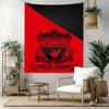 Liverpool Fc Logo Personalized Name Tapestry Lightweight Tapestry Machine Washable Great for Living Room All-Season Use Unique Gift for Family Friends