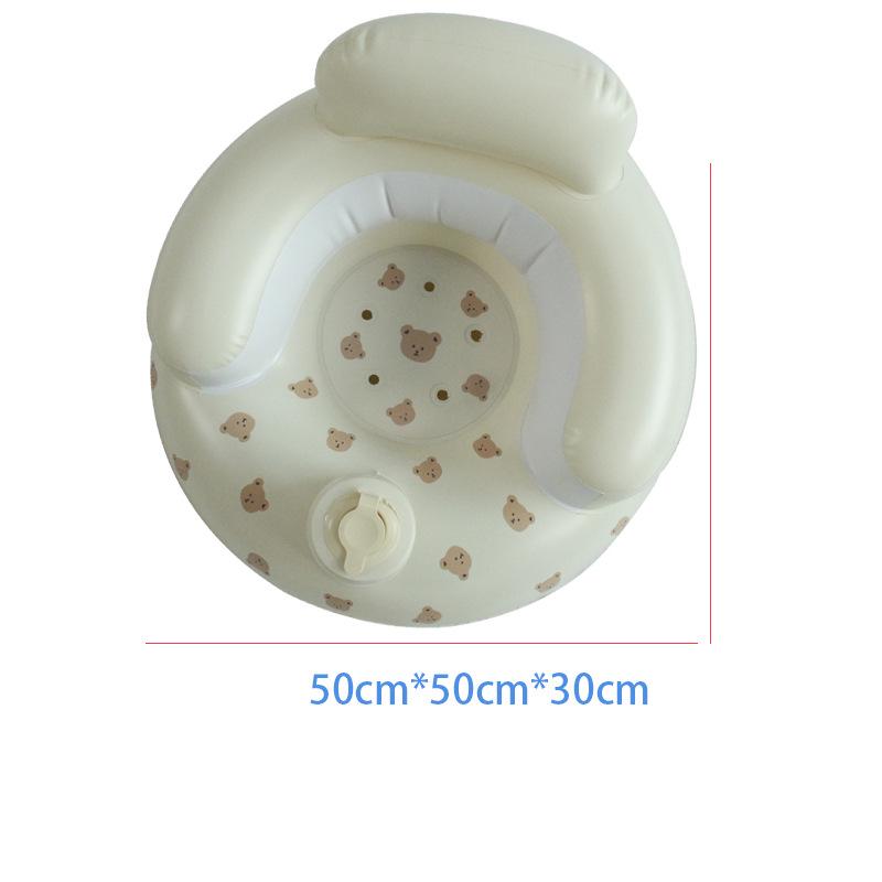 Nadmuchiwane krzesełko do nauki siedzenia i krzesełko do kąpieli dla niemowląt - Antyupadkowe, pogrubione PVC, sofa-zabawka dla dzieci