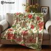 Vintage JacobeanS Lightweight Microfiber Soft Christmas Fleece Blanket Warm Cozy Throw for Bed Sofa Office Travel All Season
