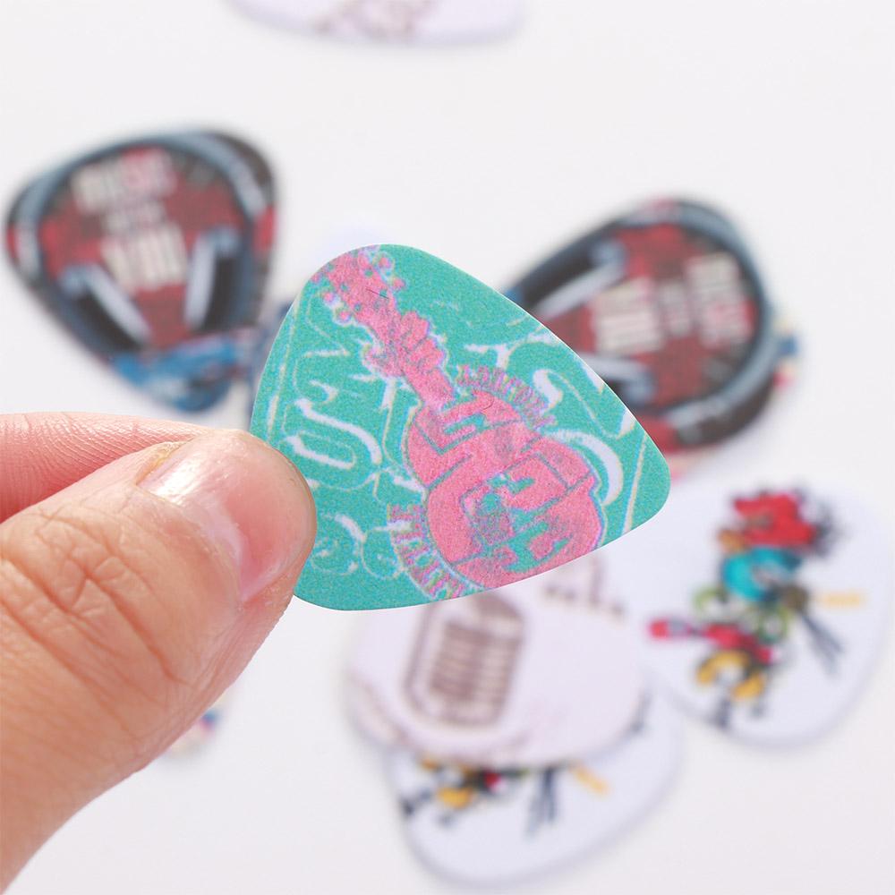 10pcs Mediator 0.71mm Gestures Rock Acoustic Celluloid Guitar Picks Shrapnel Plectrums