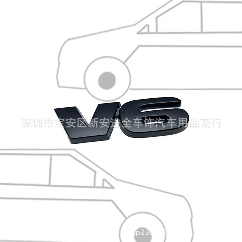 V6 Car Logo Is Suitable for Toyota Tundra TRD PRD Car Sticker SR5 V6 Modified Rear Tail Sticker Body Sticker Trunk Label