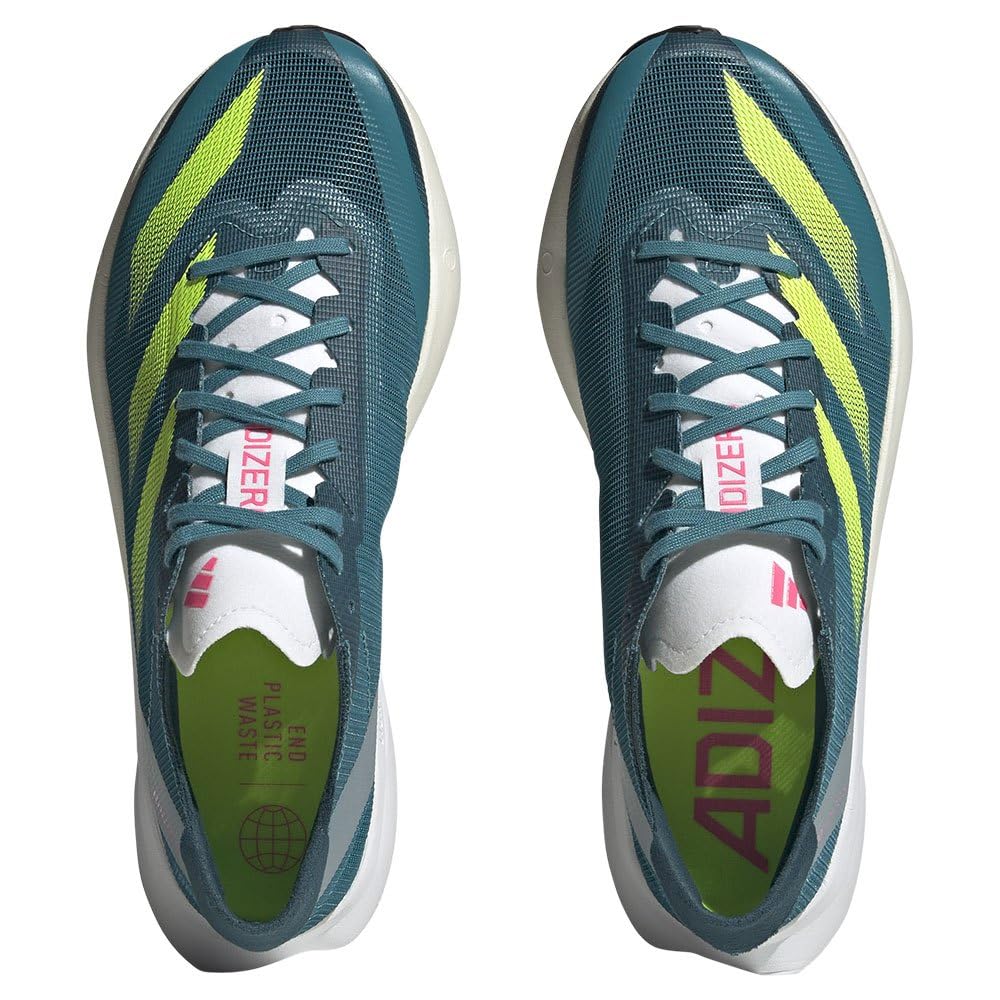 Adidas Adizero Japan 8W Women's Running Shoes, Size 23.5, Blue Gray and Lemon Yellow