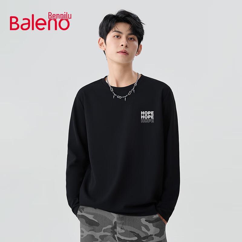 Baleno Men s 220G Heavyweight Pure Cotton Long Sleeve T-Shirt