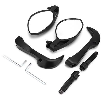 22mm 0.9in Handlebar End Rearview Side Mirrors Hand Guard Motorcycle Accessory