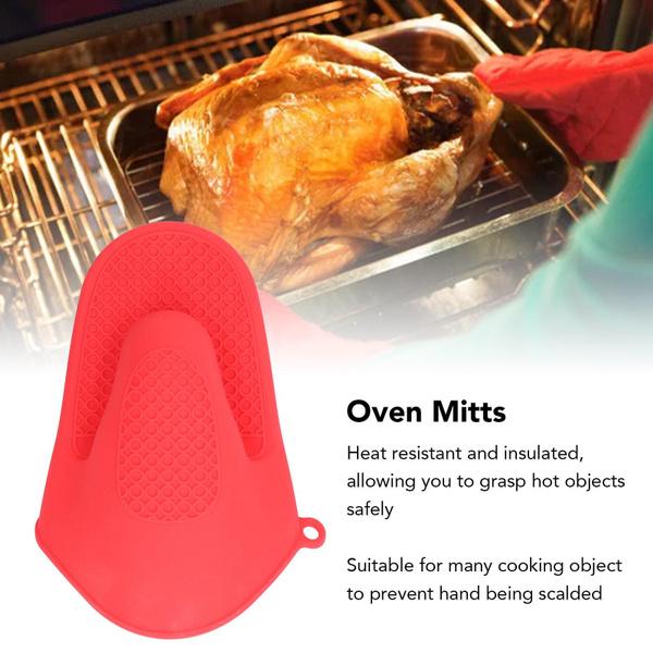 Silicone Oven Mitts, 2pcs Silicone Oven Gloves Pot Holders-Heat Resistant Non-Slip, Waterproof Mini Oven Glove Pinch Grips Mitt Cooking Pinch
