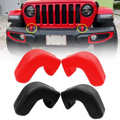 Offroad Car Front Bumper Tow Hook Cover For Jeep Wrangler JK JL Gladiator JT 2007-2025 Tow Hook Cushion Pad Protector