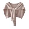 Korean Cashmere Wool Knit Women Fake Collar Shawl Summer Air Conditioned Shoulder Protect Cervical Spine Thicken Warm Scarf Q36