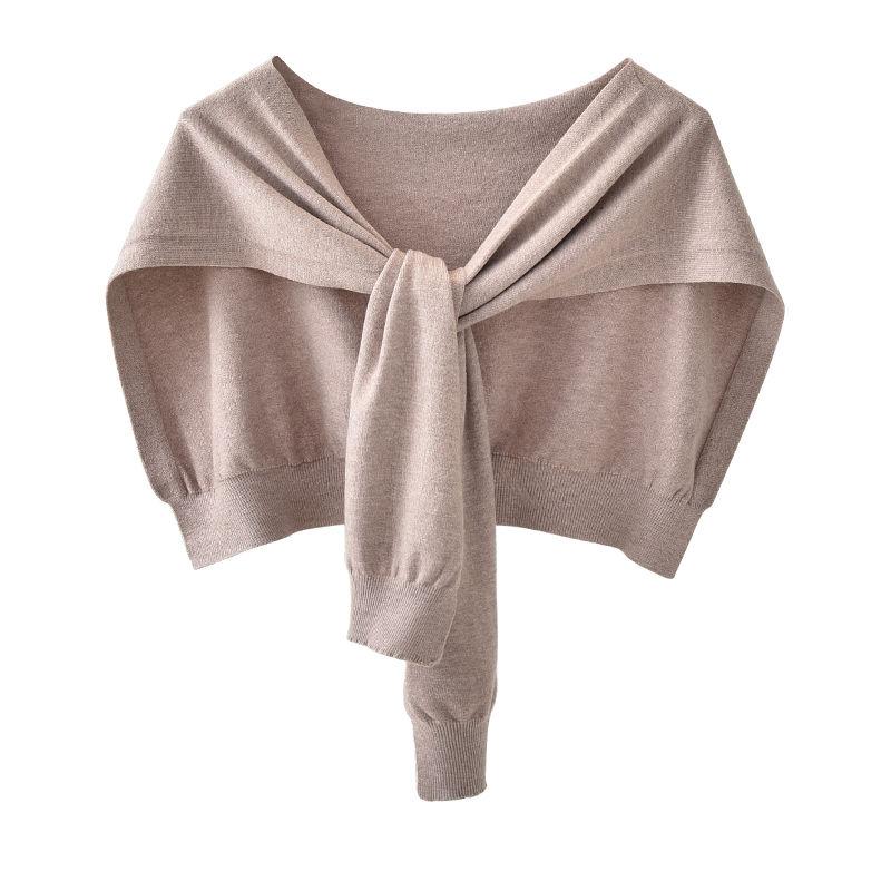 Korean Cashmere Wool Knit Women Fake Collar Shawl Summer Air Conditioned Shoulder Protect Cervical Spine Thicken Warm Scarf Q36