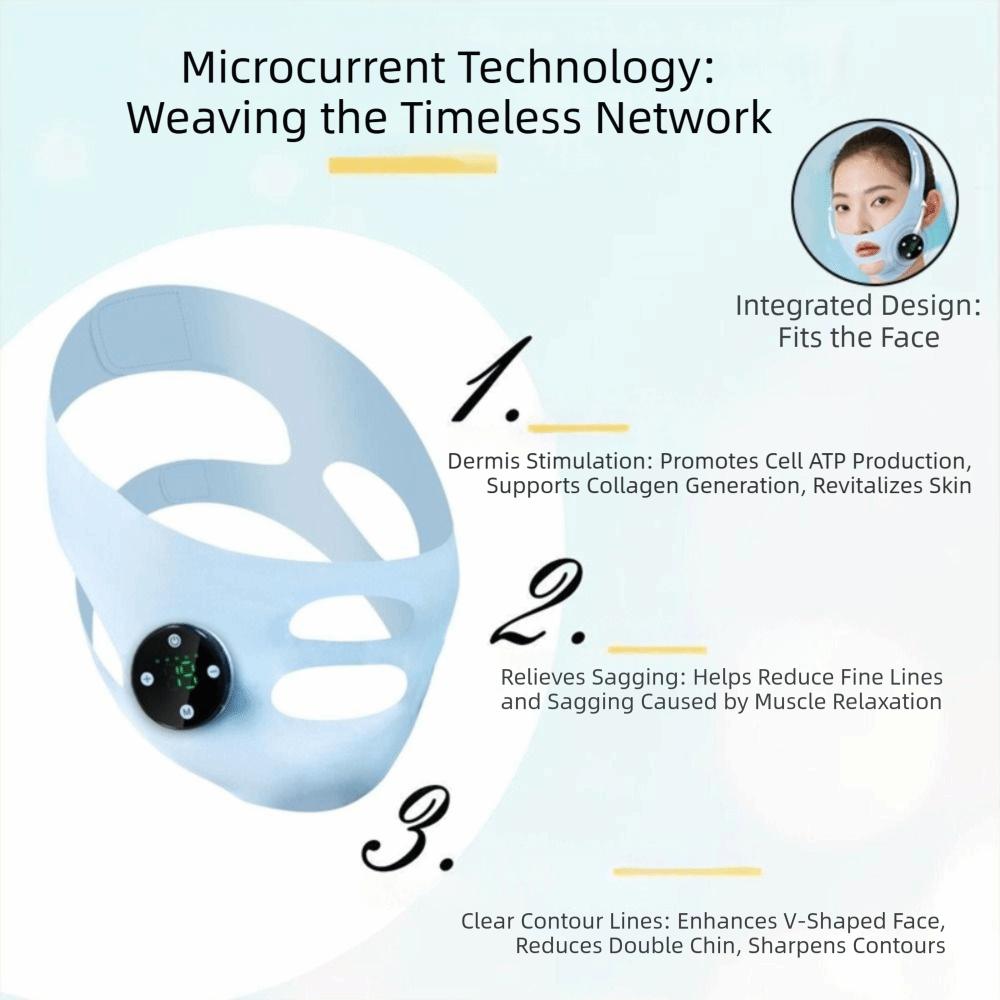 EMS Microcurrent V Face Lifting Bandage Thin Face Facial Contouring Device Anti-Wrinkle