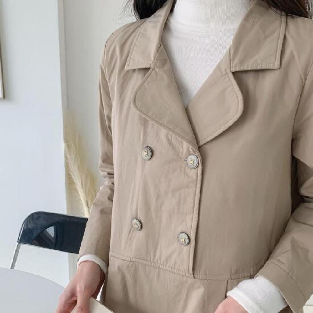 New Arrivals Open Run Arose Winter Guest Dress Long Dress Women Double Button Tr