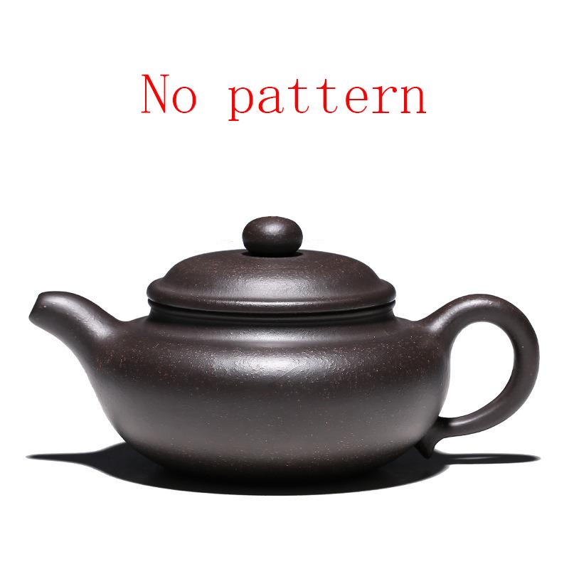 

Чайник из фиолетовой глины ручной работы объемом 230 мл, знаменитый мастер оригинальной руды, черная алмазная глина, расписной чайный сервиз, рыбные забавы, старинный чайник 230ml чёрный