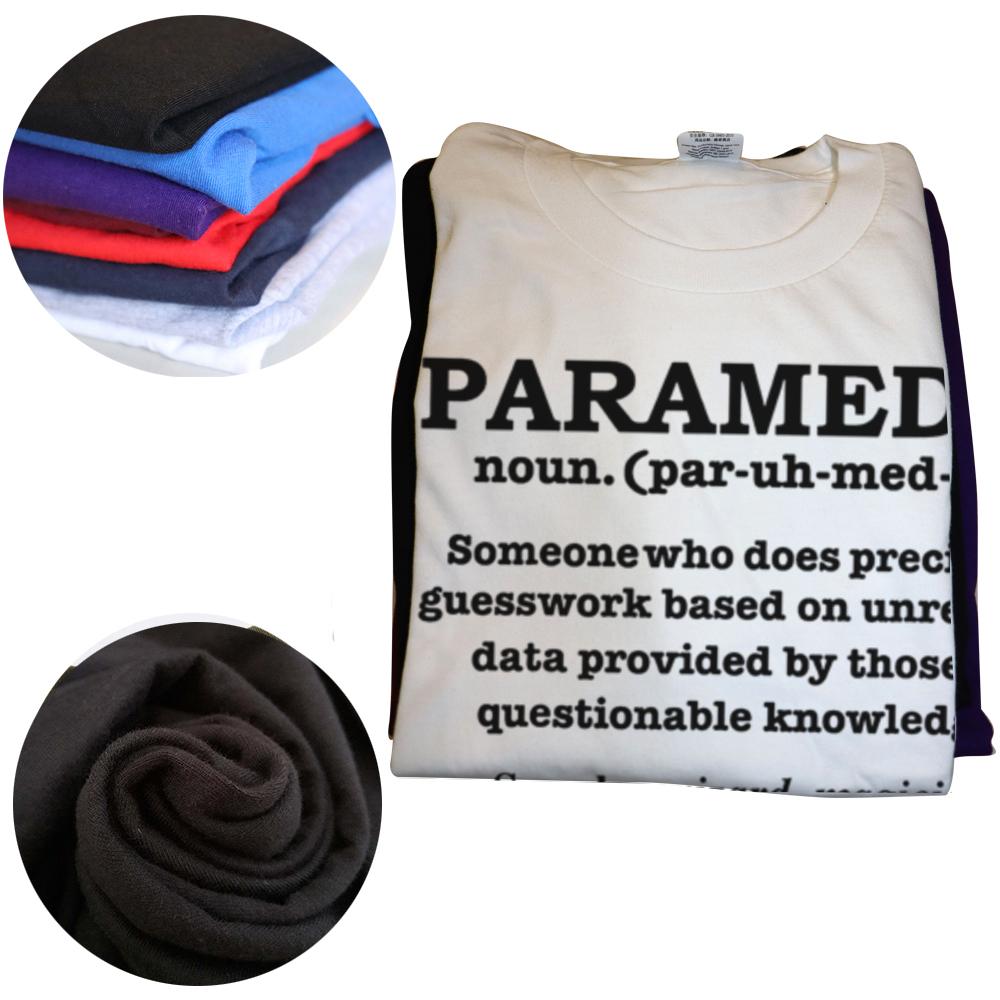 Paramedic Definition Funny EMT Ambulance Attendant T-shirts Men Fashion Casual Tshirt 100% Cotton Loose Oversized T Shirt