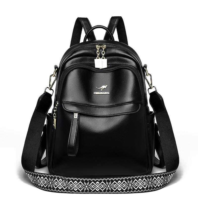 

Женская новая универсальная большая вместительная мягкая кожаная школьная сумка для путешествий на открытом воздухе женская сумка