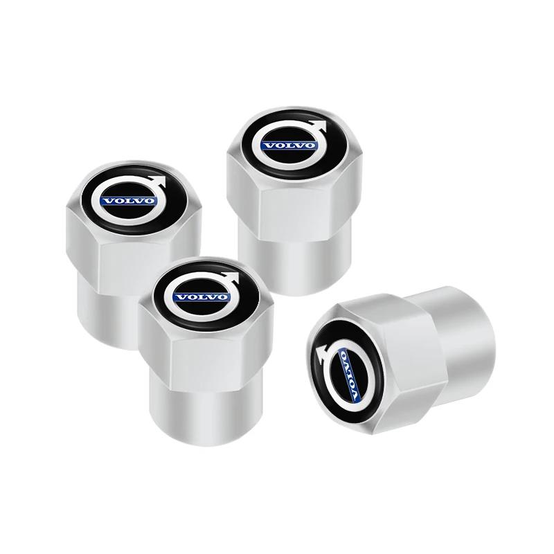 4Pcs Aluminum Alloy Car Wheel Tire Valve Caps Stem Cover For Volvo Rdesign XC60 XC90 XC40 V50 V60 V40 EX30 S60 C30 V70 S90 AWD