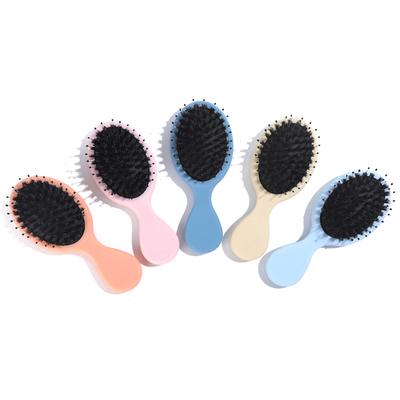 1ks oválný kančí štětina a nylonový hřeben na vlasy Mini antistatický hřeben pro masáž pokožky hlavy Kartáč na vlasy Salon Hair Care Kartáč Styling Tool