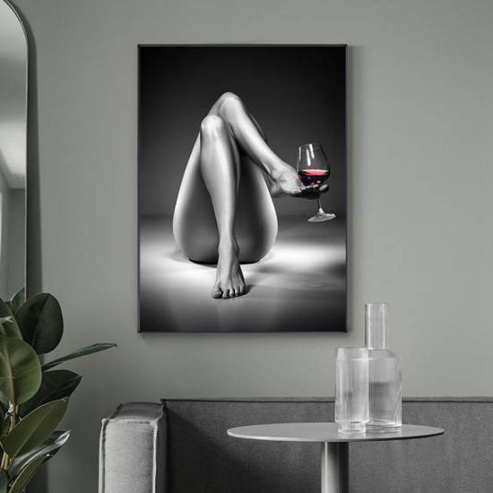Creative Body Art Sexy Lady Portrait Black and White Wall Art Picture Digital Print Canvas Painting Background Wall Decoration