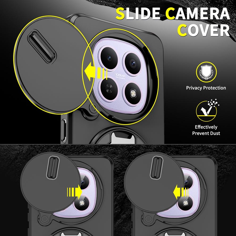 For Xiaomi Redmi Note 15 4G Case Armor For Magsafe Magnetic Wireless Charge Case For Redmy Note15 Ring Holder Slide Lens Cover