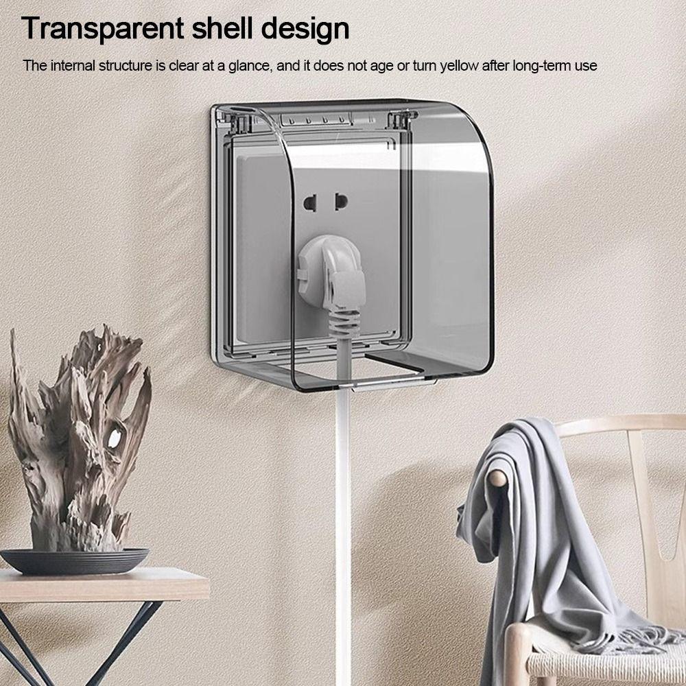 Wall-mounted Switch Protective Cover Plastic Self-Adhesive Enlarged Protection 86 Type Electric Plug Cover Wall