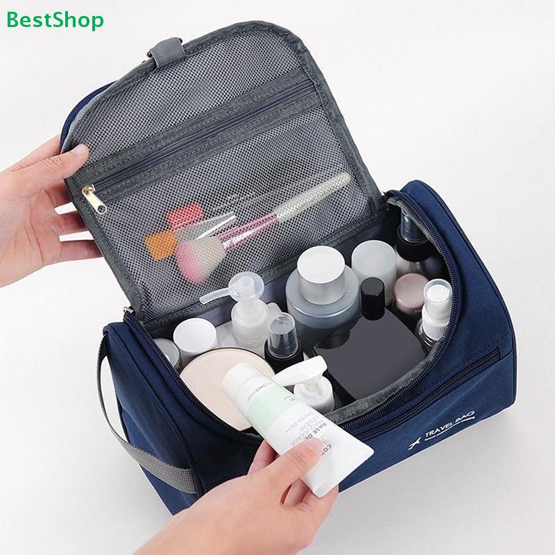 Waterproof Travel Toiletry Bag – Durable Cosmetic Pouch with Hanging Hook for Bathroom & Trip