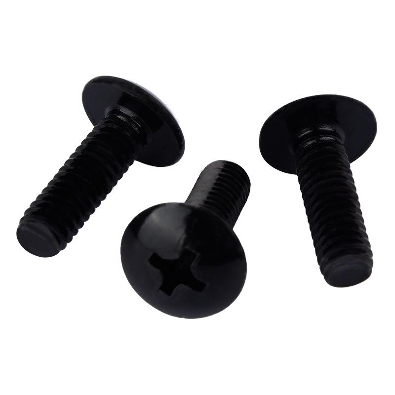 Black Zinc Plated 304 Stainless Steel Phillips Umbrella Head Screws M3-M5