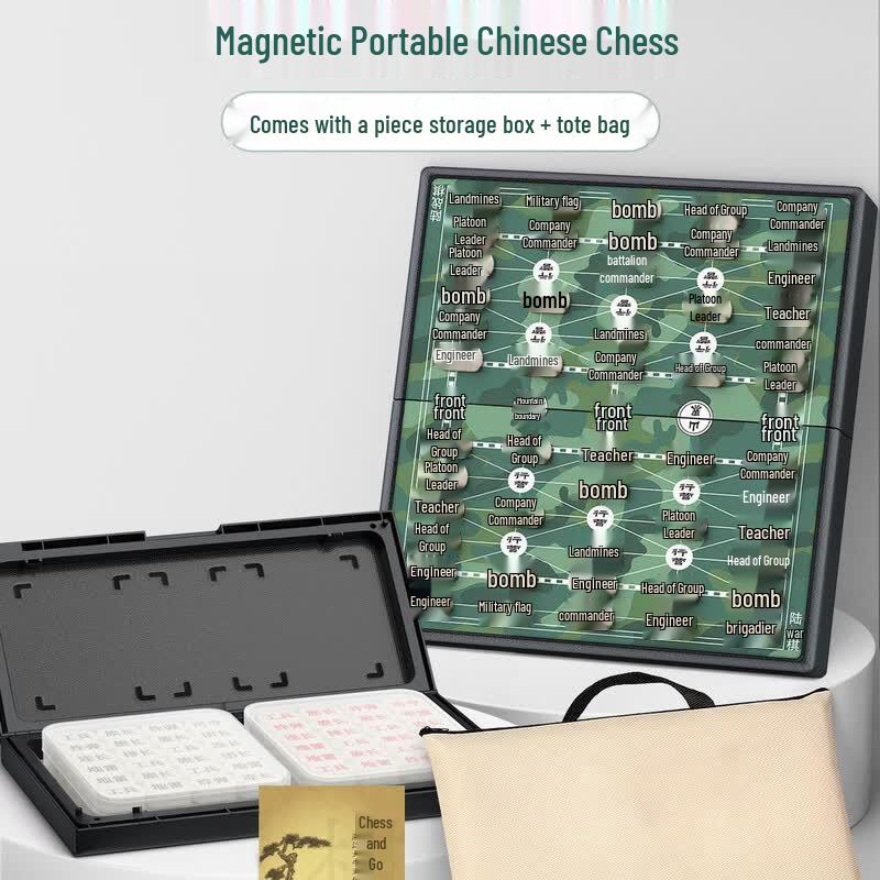 Magnetic Chinese Army Chess & Chess Combo Set