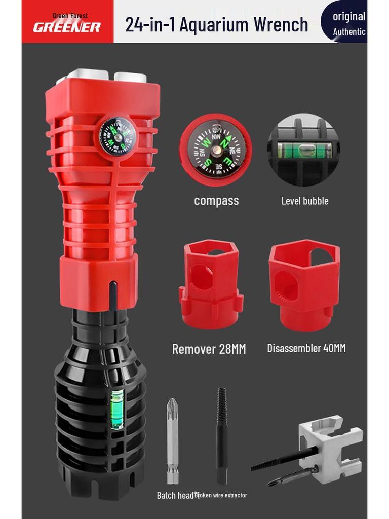 Universal 8-in-1 Sink Wrench: Multifunctional Tool for Water Pipe and Faucet Installation